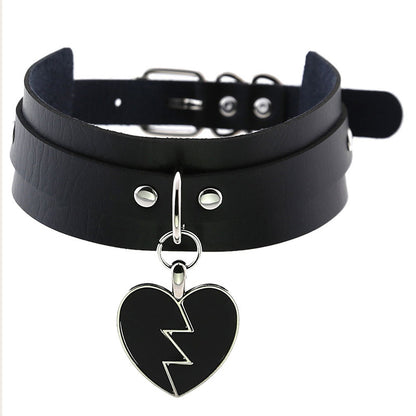 Sweetheart Design PU Leather Clavicle Chain
