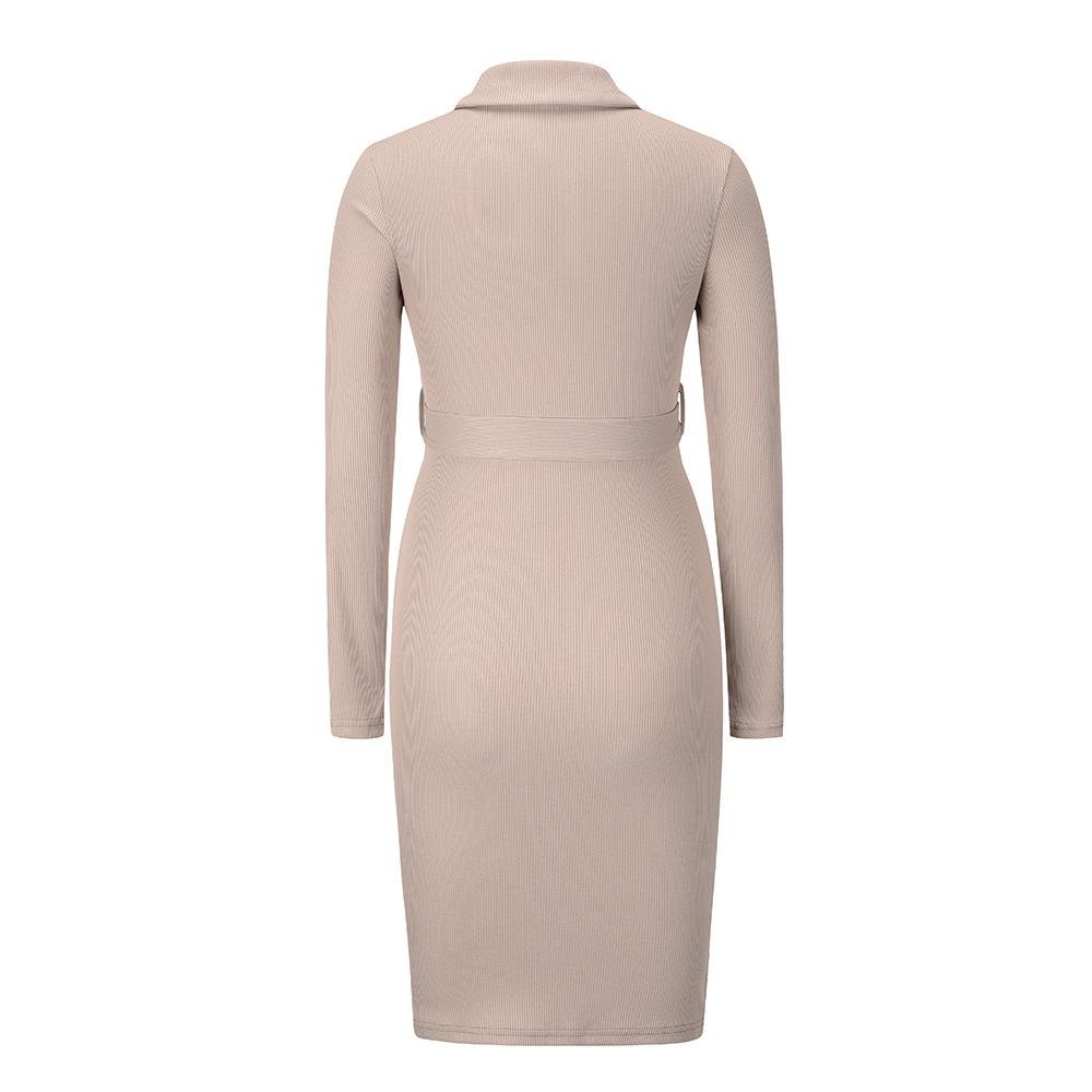 Women Knitting Pullover Bodycon Dresses-STYLEGOING