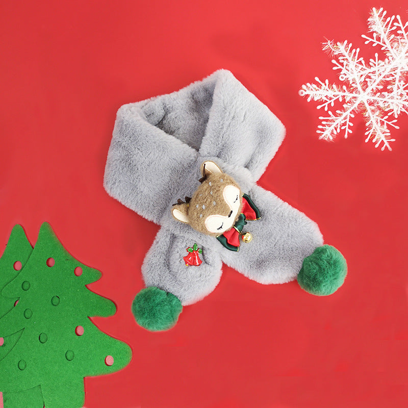 Christmas Elk Design Warm Scarves for Kids