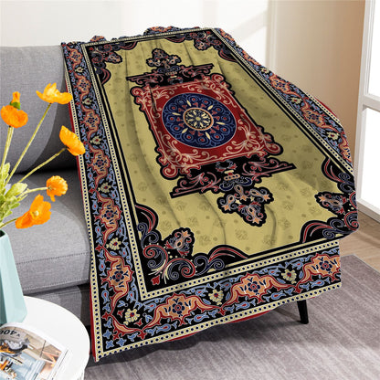 Vintage Boho Fleece Throw Blankets