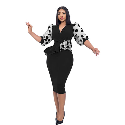 Elegant Puff Sleeves Women Dresses