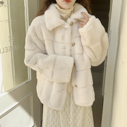 Winter Artificial Fur Overcoats for Women