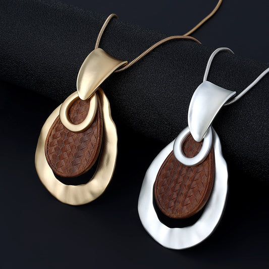 Vintage Wooden Long Sweater Chains for Women