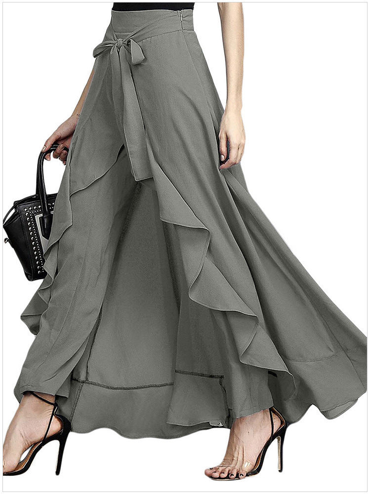 Women Plus Sizes Chiffon Dress Pants