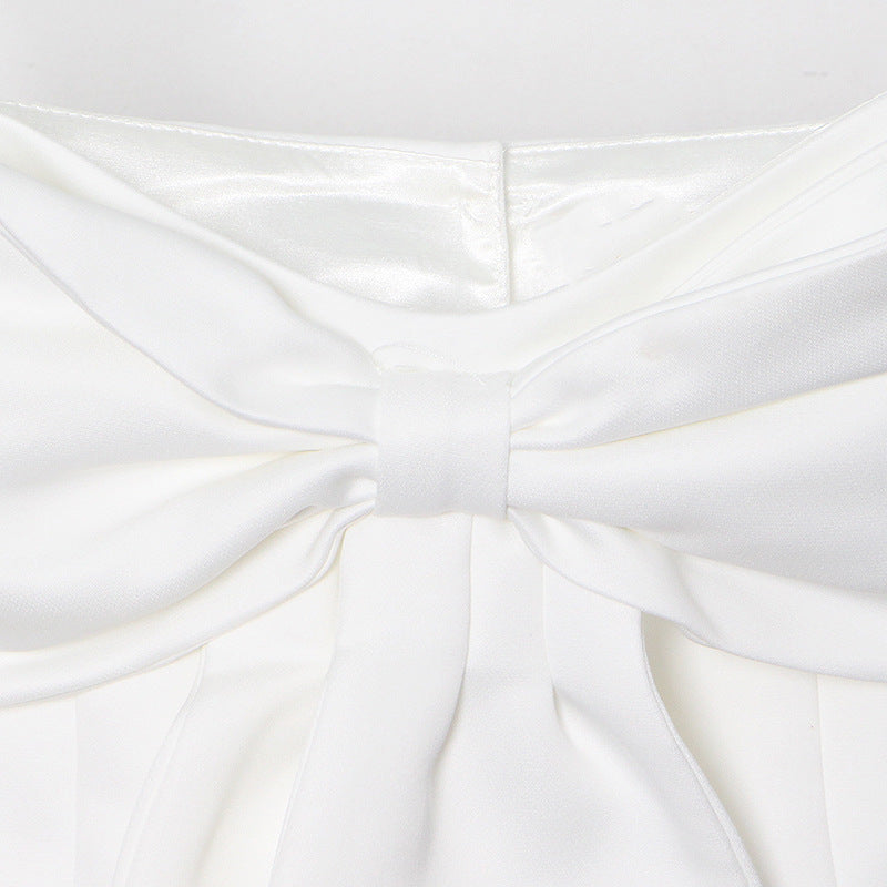 Sexy Lovely Designed Bowknot Midriff Baring Short Tops