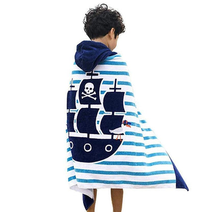 Kids Cartoon Print Bath Towel-STYLEGOING