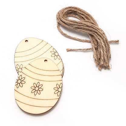 Happy Easter Day Wooden DIY Pendant for Decoration