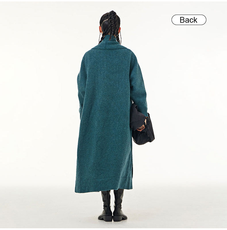 Fall Women Knitted Long Coats