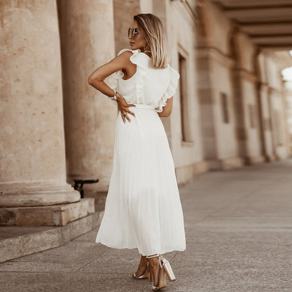 Casual Chiffon Sleeveless Women Long Maxi Dresses