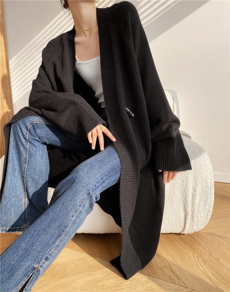 Classy Knitting Cozy Women Long Cardigans