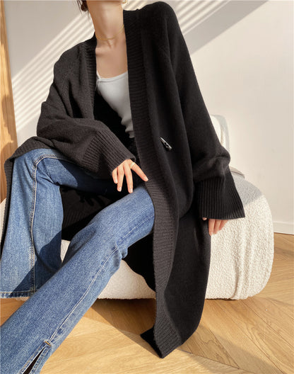 Classy Knitting Cozy Women Long Cardigans