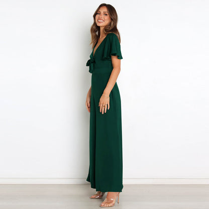 Casual Summer Short Sleeves Women Jumpsuits