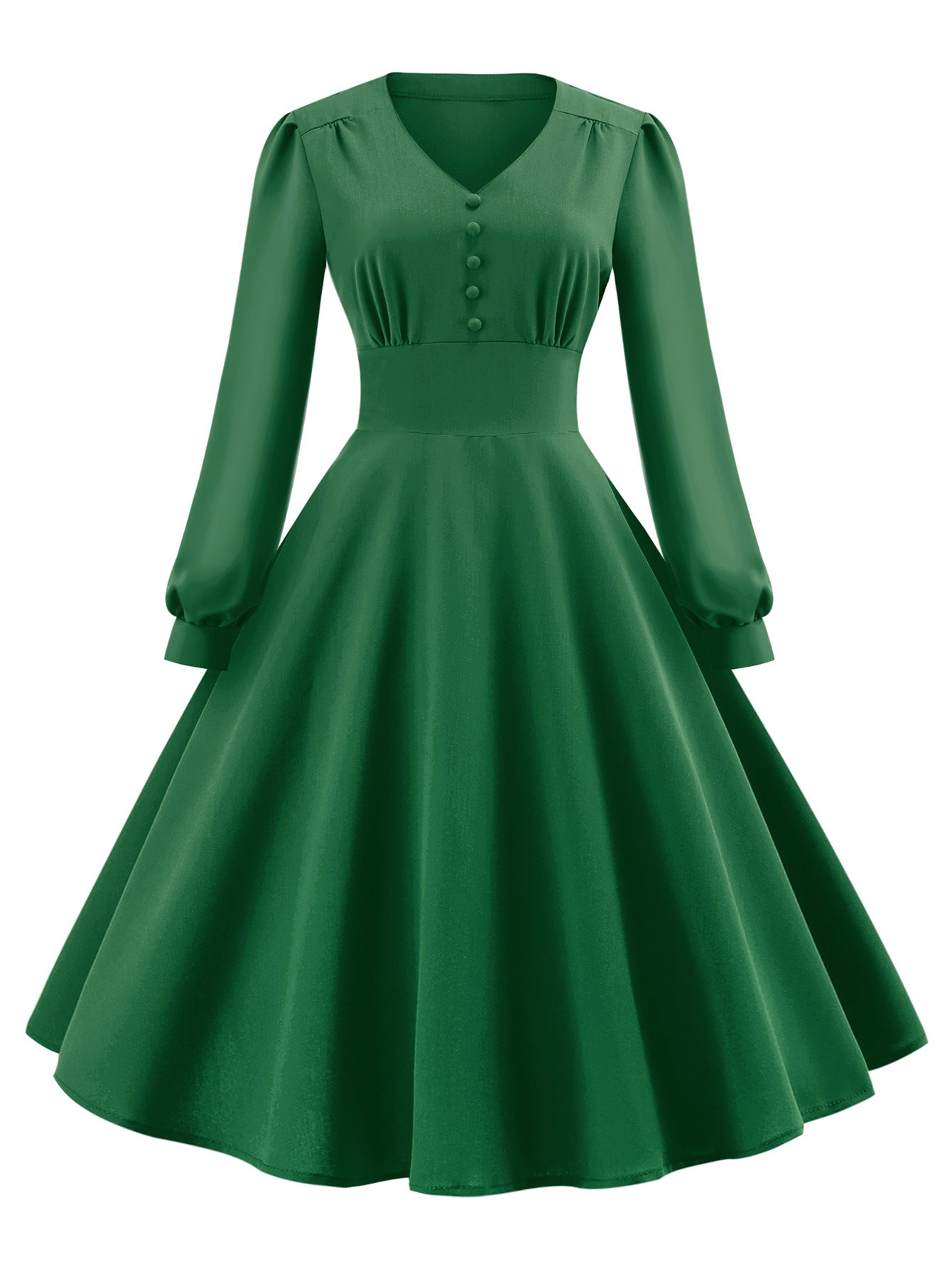 Vintage Long Sleeves Dresses with Button