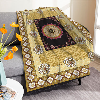 Vintage Boho Fleece Throw Blankets