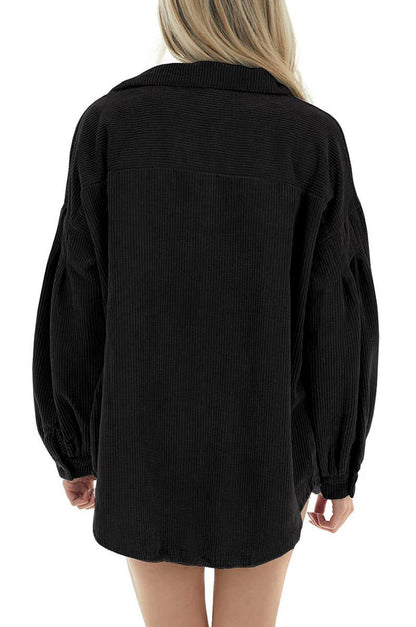 Casual Corduroy Long Sleeves Fall Shirts