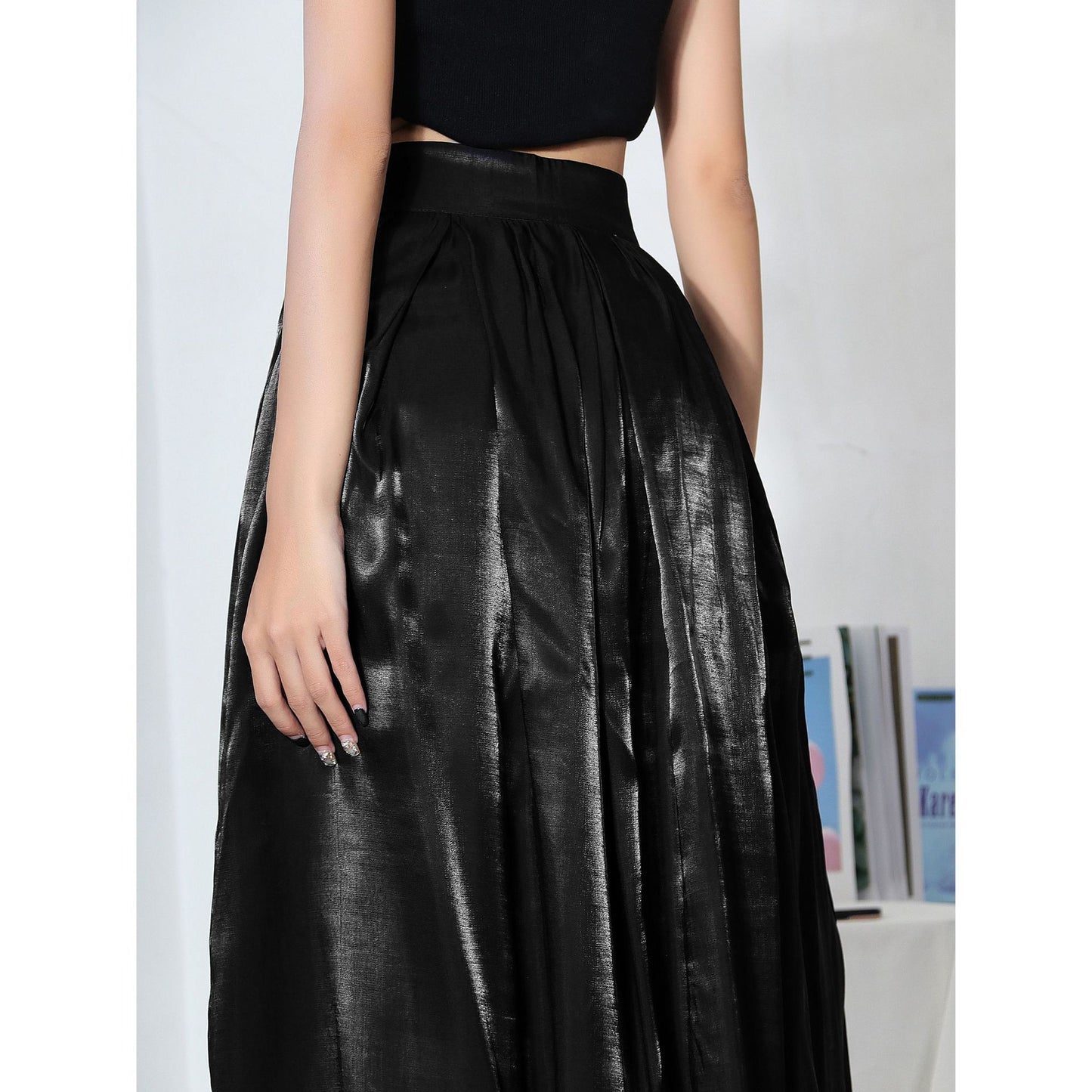 Summer High Waist Women Wide Leg Pants