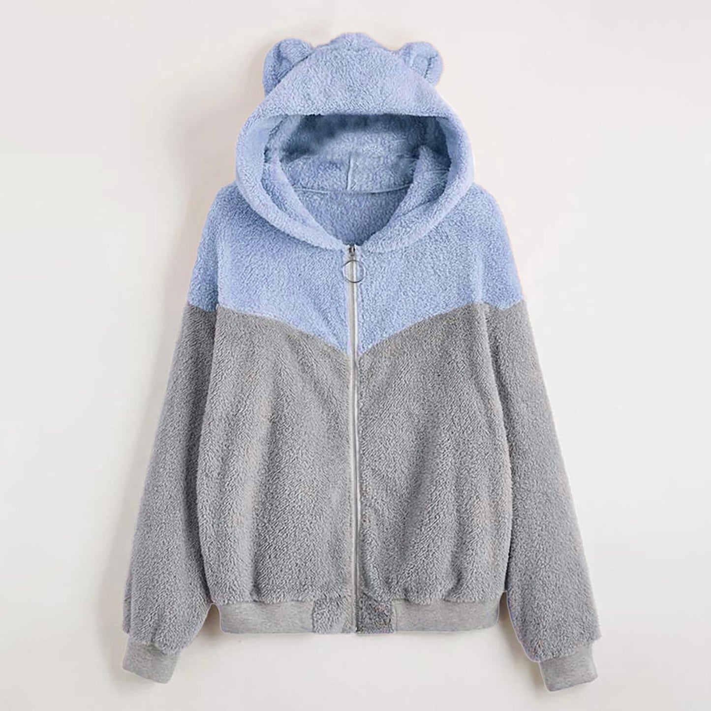 Women Warm Winter Hoodies Zipper Tops