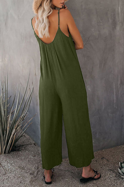 Leisure Summer Leopard Pocket Jumpsuits-STYLEGOING