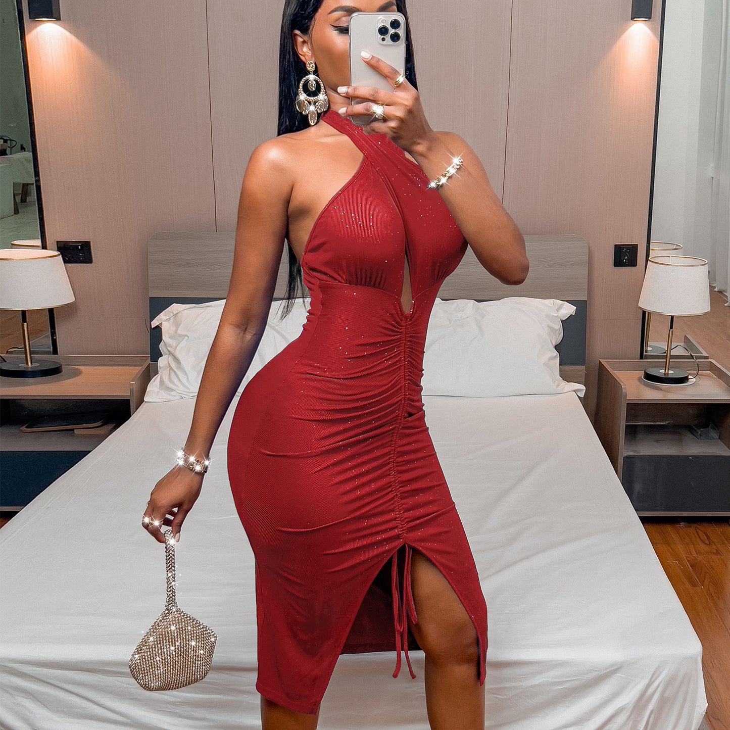 Sexy Backless Tight Bodycon Evening Party Dresses