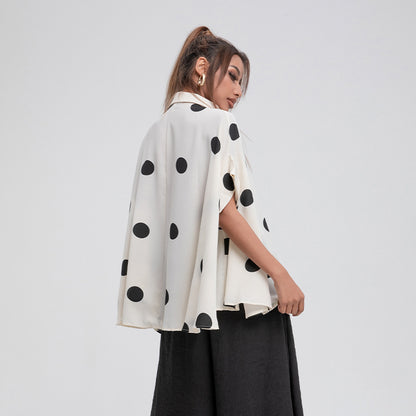 Women Polk Dot Summer Chiffon Shirts