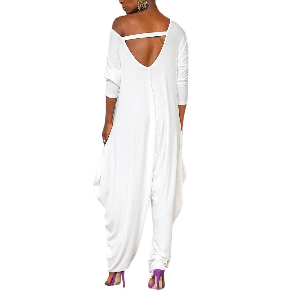Women Plus Size Loose Casual Jumpsuits-STYLEGOING
