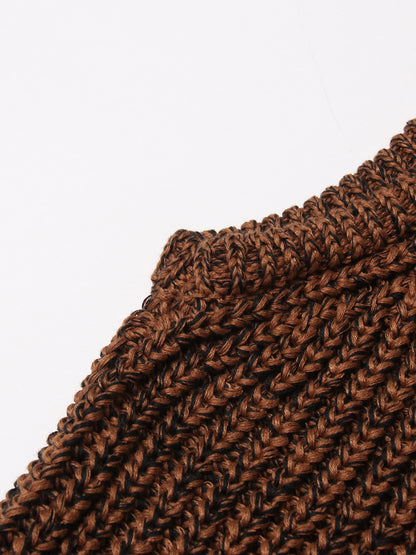 Vintage Brown Knitted Tank Top Vest for Women