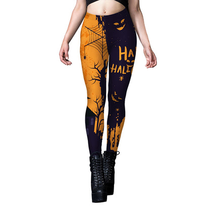 Halloween Print Leggings for Women