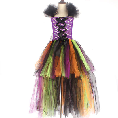 Halloween Tulle Witch Ball Dresses Cosplay