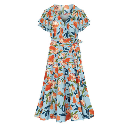 Summer Ruffled Flower Women Dresses