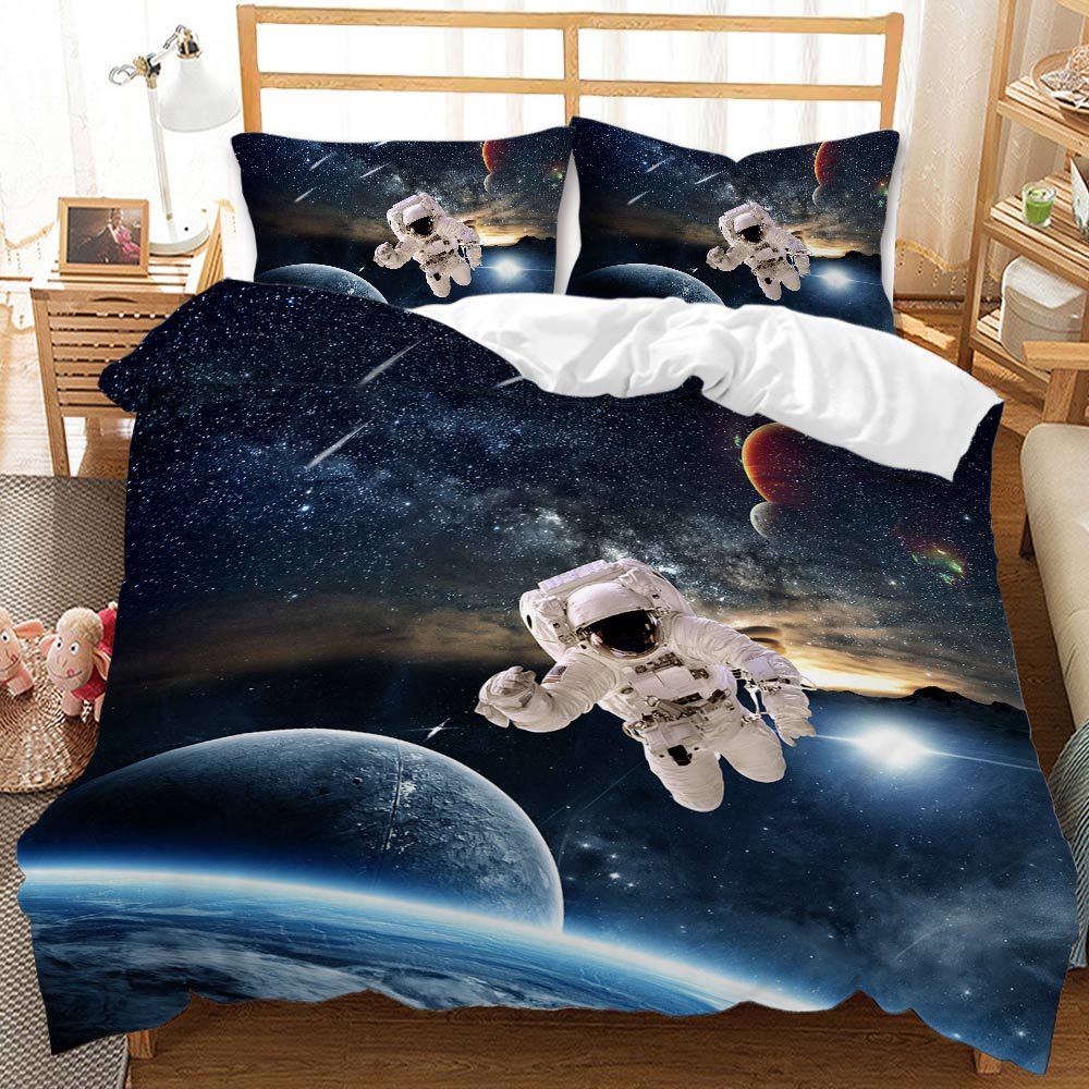 3D Starry Sky Space Designed Dovet Cover Bedding Sets