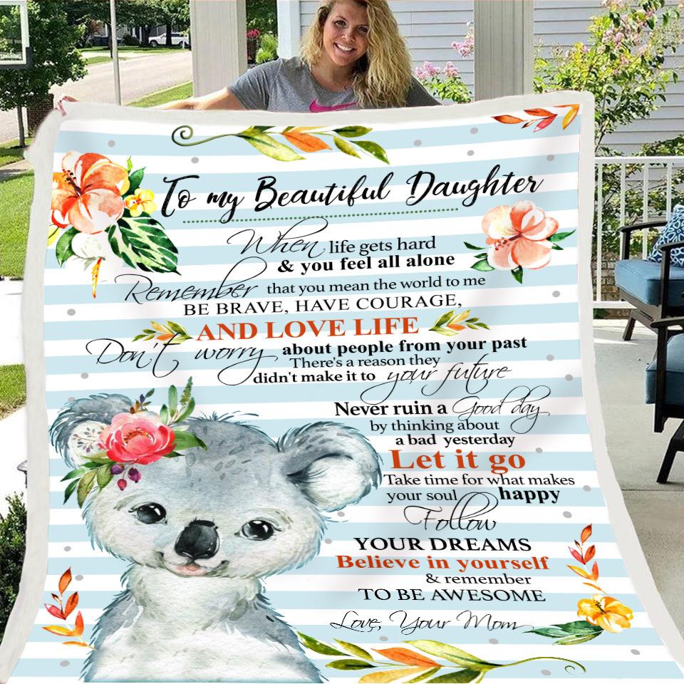 My Beautiful Daughter Animal Print Fleece Soft Blanket--Free Shipping at meselling99