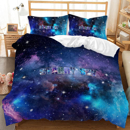 3D Starry Sky Space Designed Dovet Cover Bedding Sets