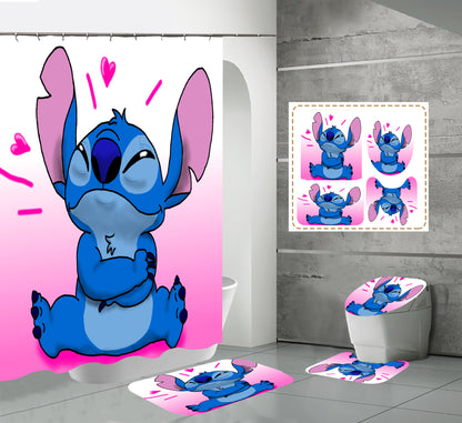 Cartoon Print Fabric Shower Curtain Sets