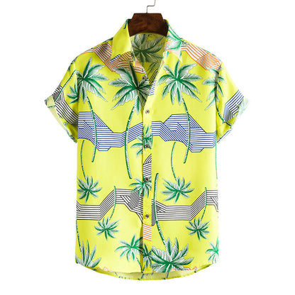 Floral Print Men's Short Sleeves Summer T Shirts