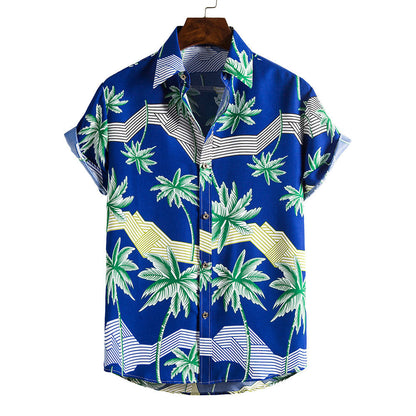 Floral Print Men's Short Sleeves Summer T Shirts