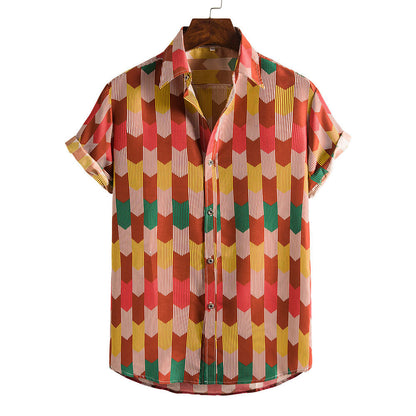 Floral Print Men's Short Sleeves Summer T Shirts