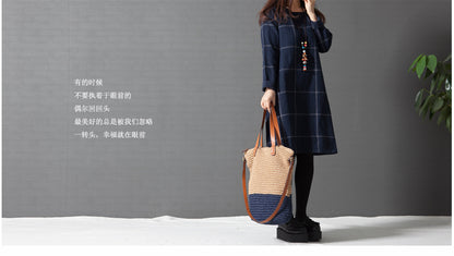 Vintage Cotton Linen Women Dresses
