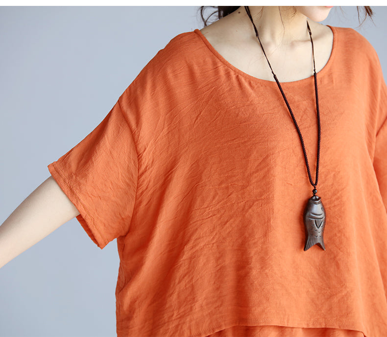 Plus Sizes Summer Women Linen Long Dresses