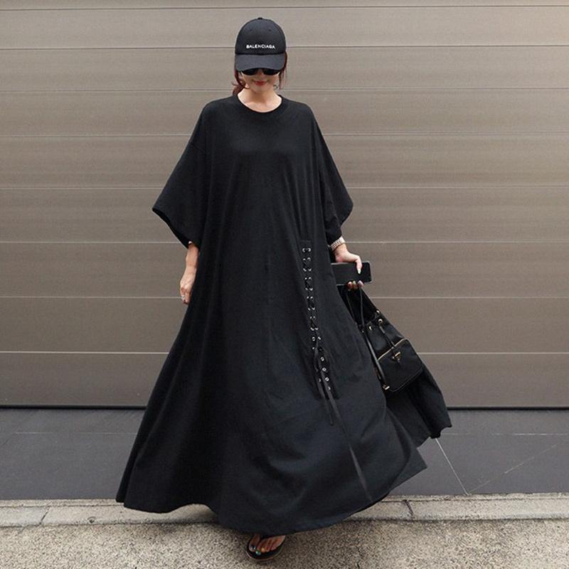Women Summer Plus Sizes Loose Cozy Dresses-STYLEGOING