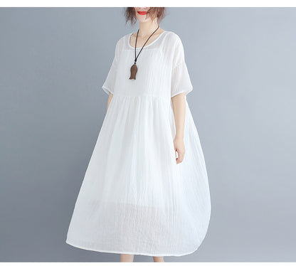 White Casual Summer Long Dresses Sets for Women