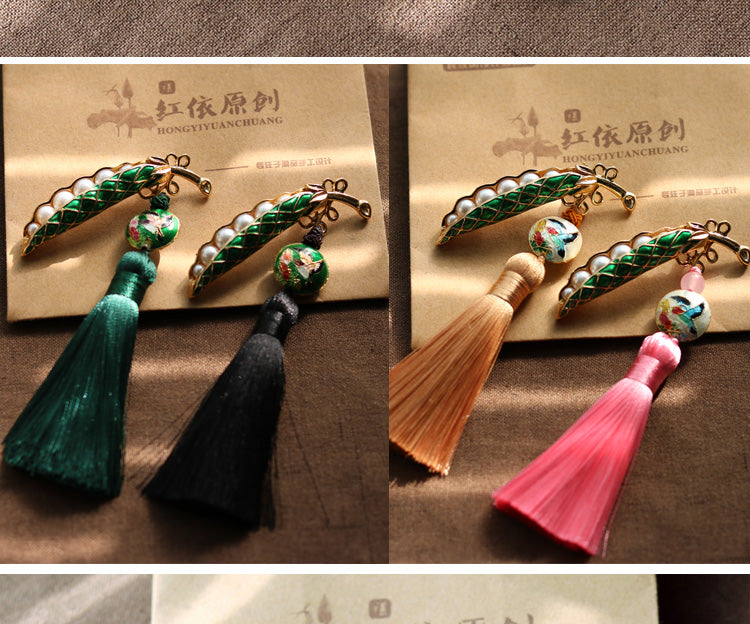 Ethnic Pea Design Brooches for Scarves/cardigans