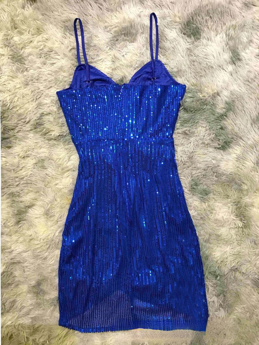 Sexy Sequined Evening Party Mini Dresses