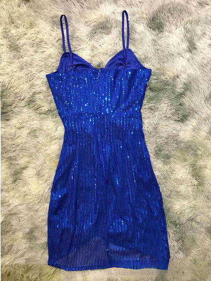 Sexy Sequined Evening Party Mini Dresses