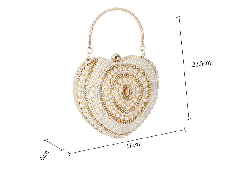 Women Sweetheart Design Beaded Evening Party Bags