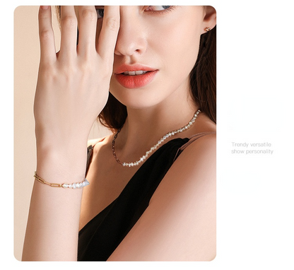 Fresh Water Pearl Gold Plated Sterling Sliver Bracelets