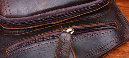 Personalized Handmade Leather Small Shoulder Bag-STYLEGOING