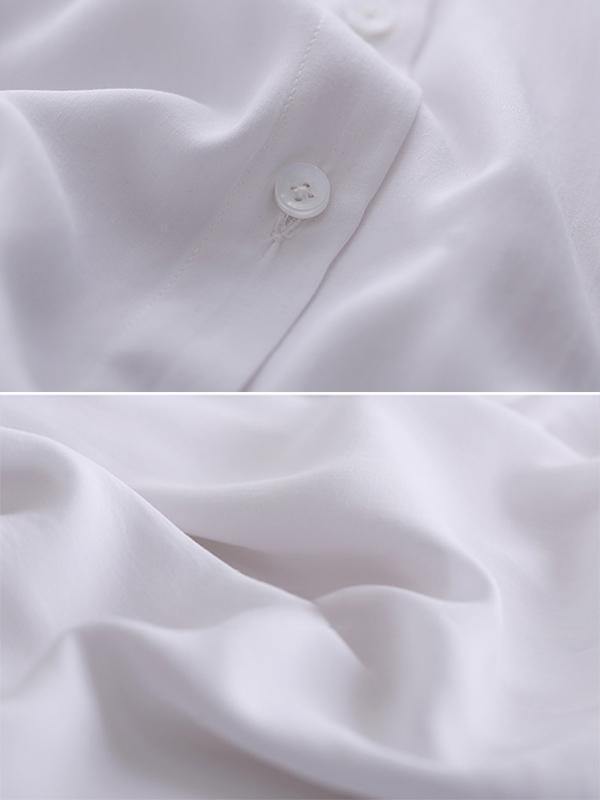 Solid Lapel Long Shirt Dress-STYLEGOING