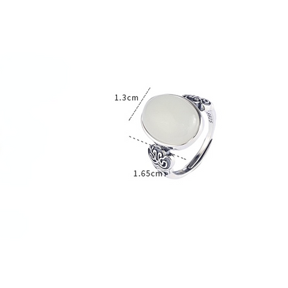Vintage Lock Design Layin Craftmanship Silver Rings for Women