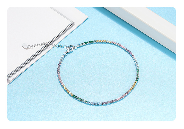 Fashion Sterling Sliver Hip Hop Style Ankle Bracelet