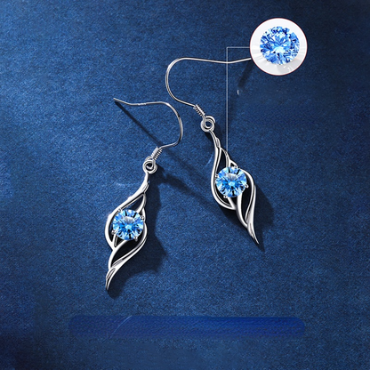 Fashion The Wings of The Angel Design Sterling Sliver Hook Earrings
